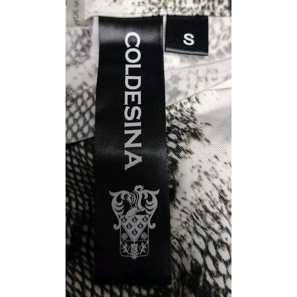 COLDESINA BLOUSE ALEXANDER DESIGNS SMALL ASYMMETRICAL ANIMAL PRINT - Picture 6 of 7